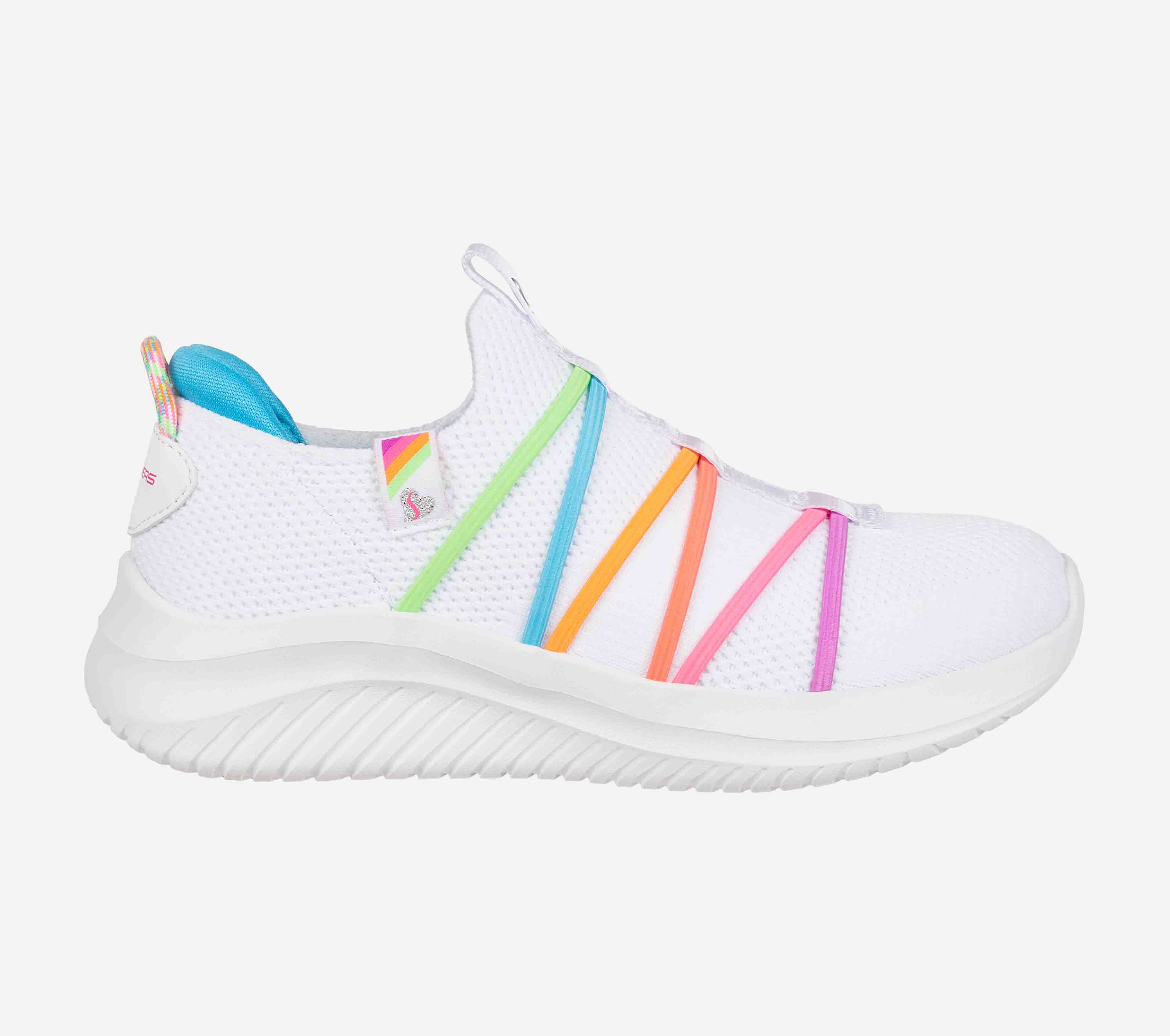 ULTRA FLEX 3, WHITE/MULTI Footwear Lateral View