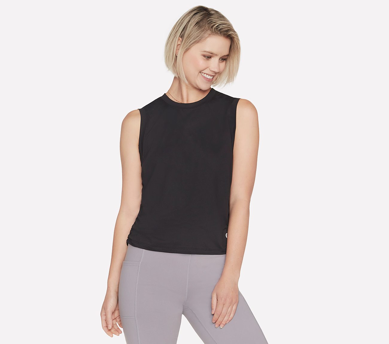 GODRI SERENE TANK, BBBBLACK Apparels Lateral View