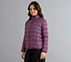 PUFFER FZ JACKET, WHITE/PINK/PERIWINKLE
