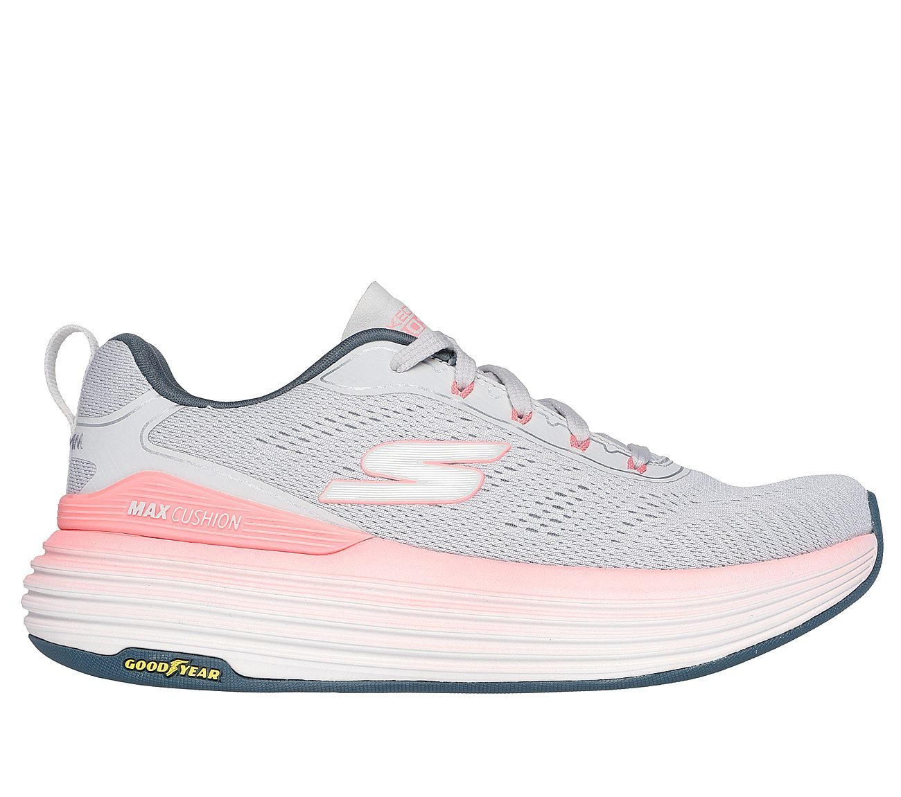 MAX CUSHIONING SUSPENSION - H, LIGHT GREY/PINK Footwear Lateral View