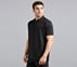 TONAL PANEL GOLF POLO, BLACK