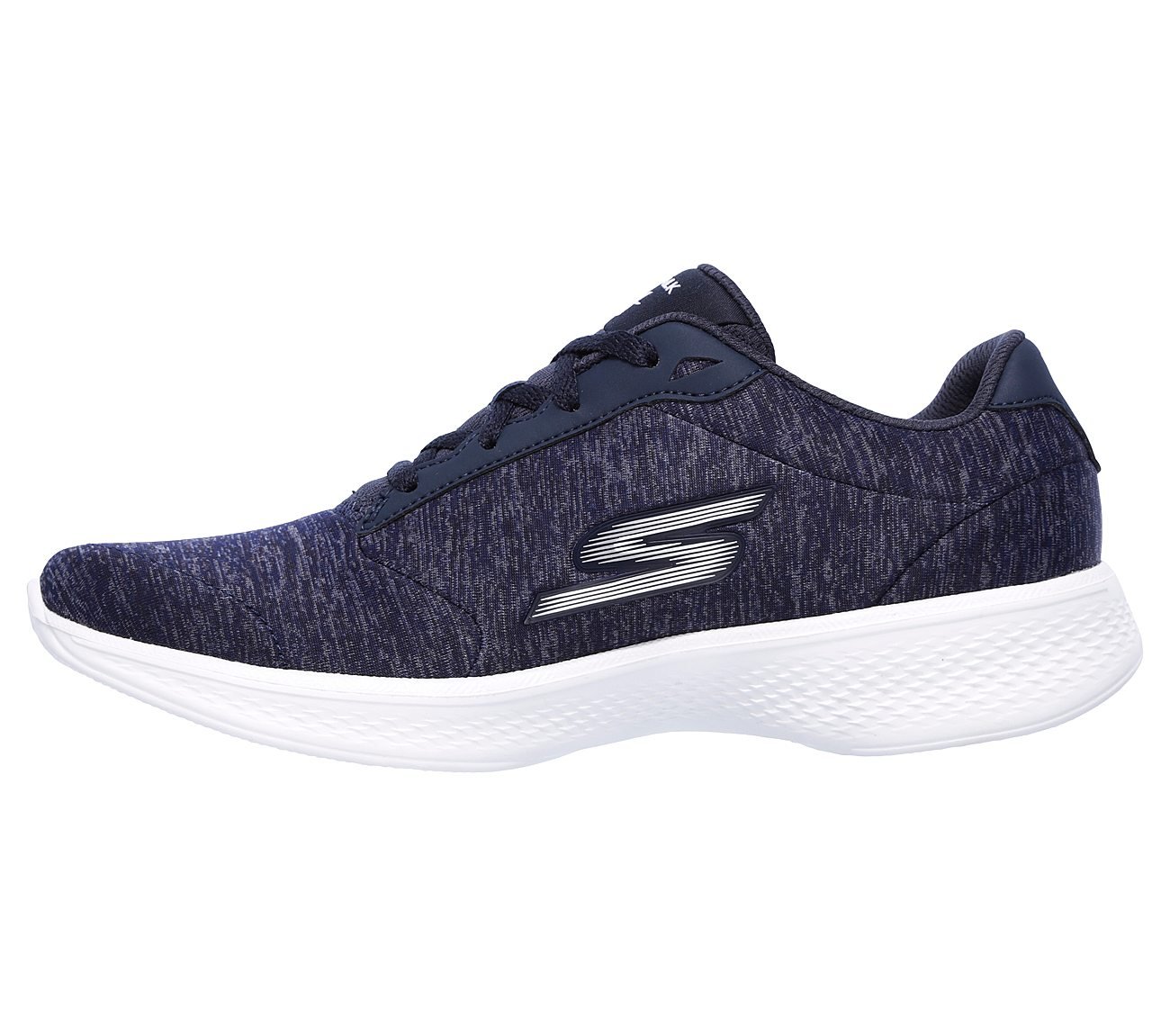 GO WALK 4 - SERENITY, NAVY/WHITE Footwear Left View