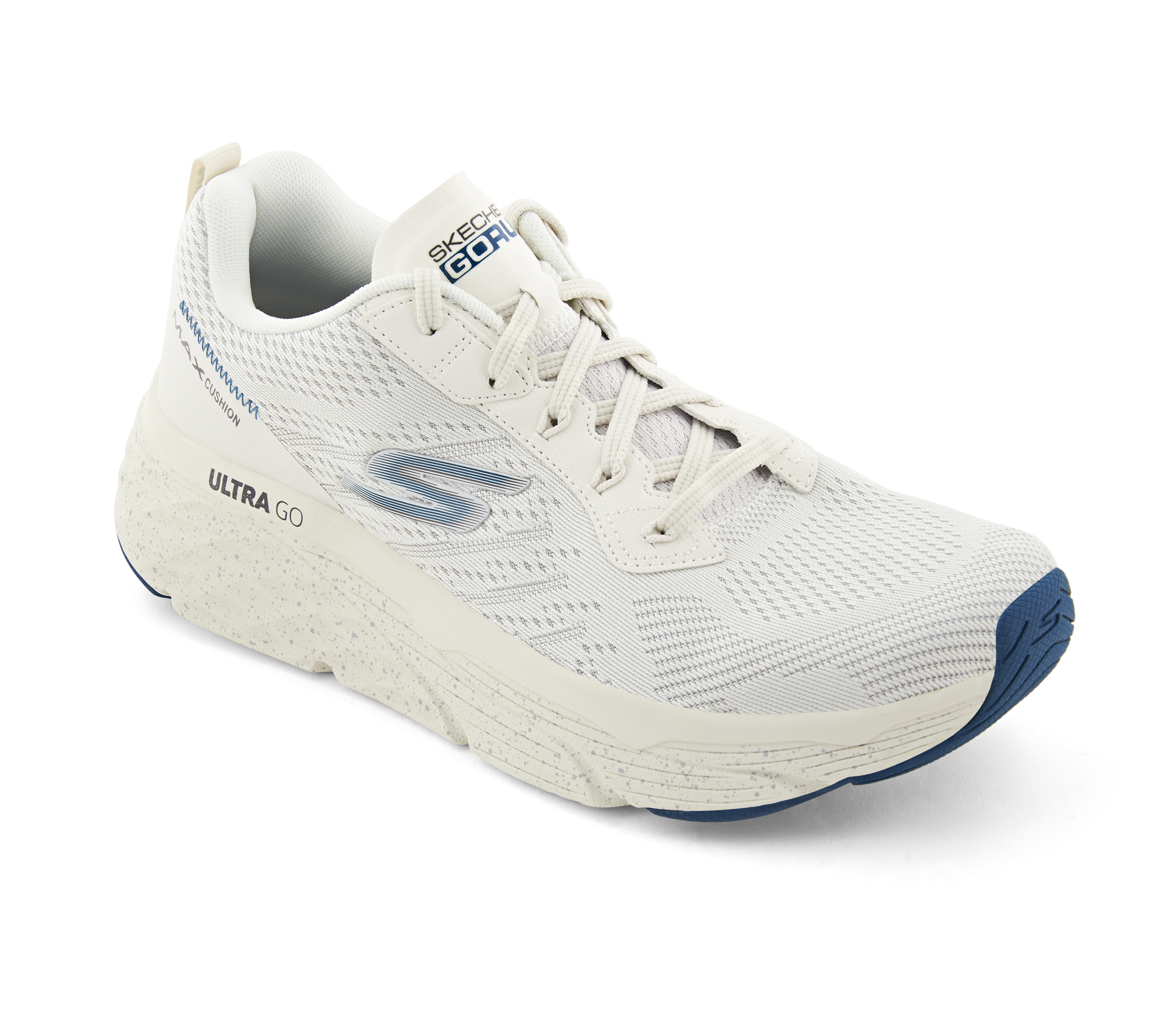 MAX CUSHIONING ELITE - LIMITL, WHITE/BLUE Footwear Lateral View