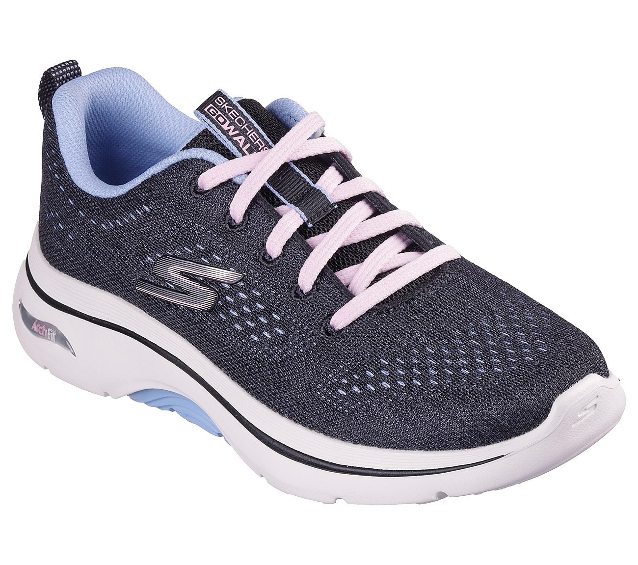 GO WALK ARCH FIT 2.0 - VIVID, BLACK/BLUE Footwear Right View