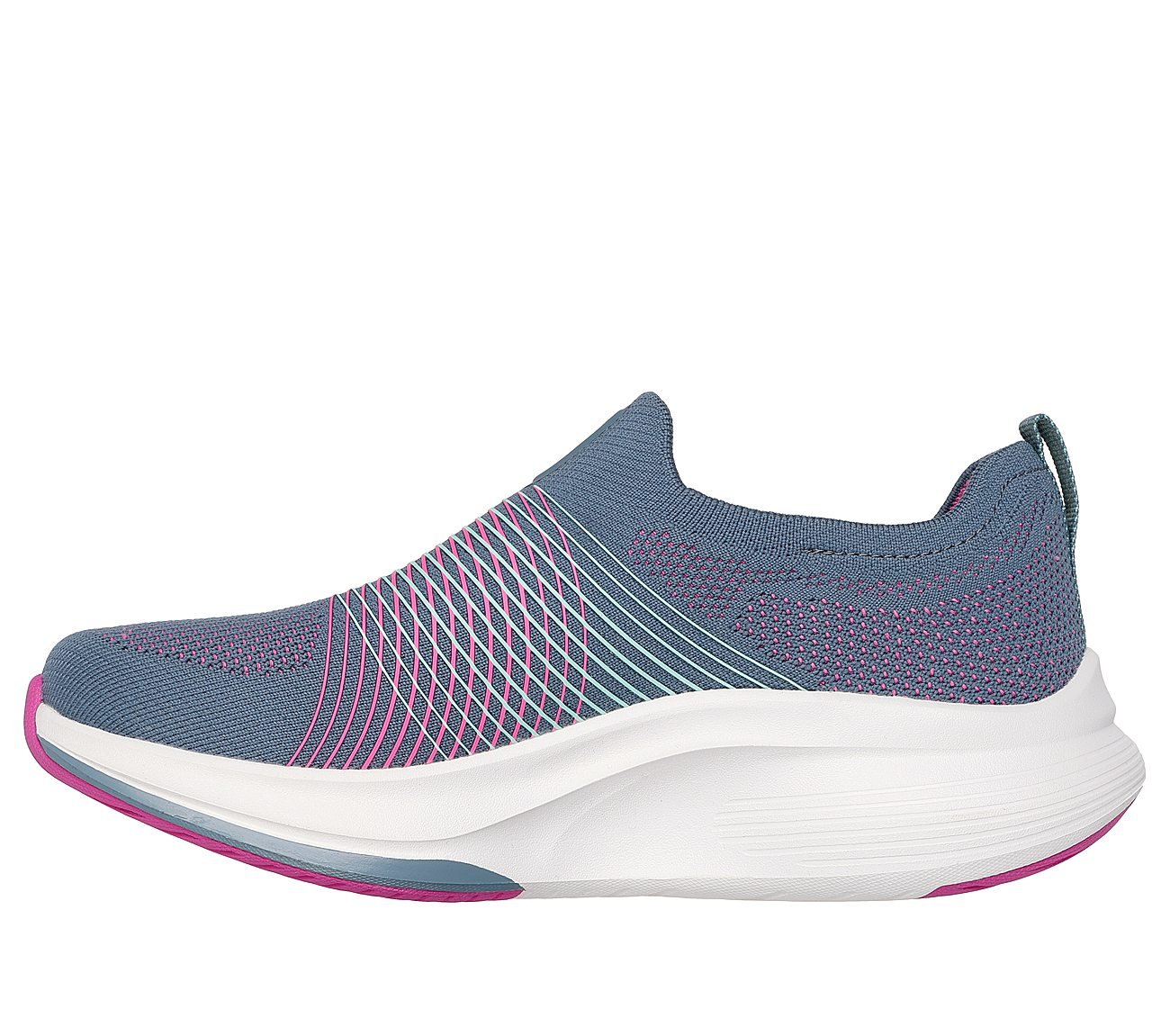 GO WALK MAX WALKER - SALLY, CHARCOAL/PURPLE Footwear Left View