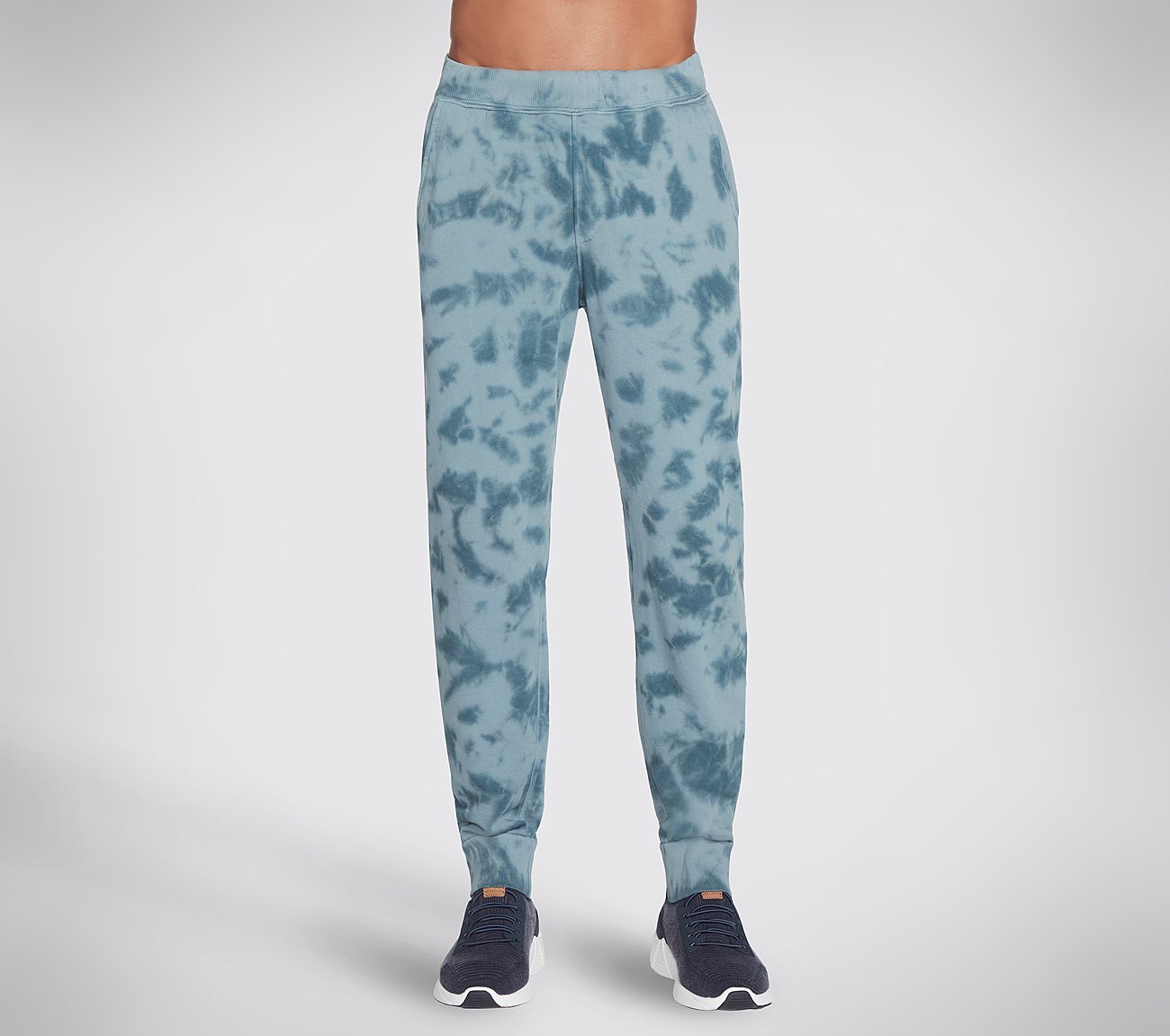 SKECHSWEATS DIAMOND DYE EXPED, BLUE/GREY Apparel Lateral View
