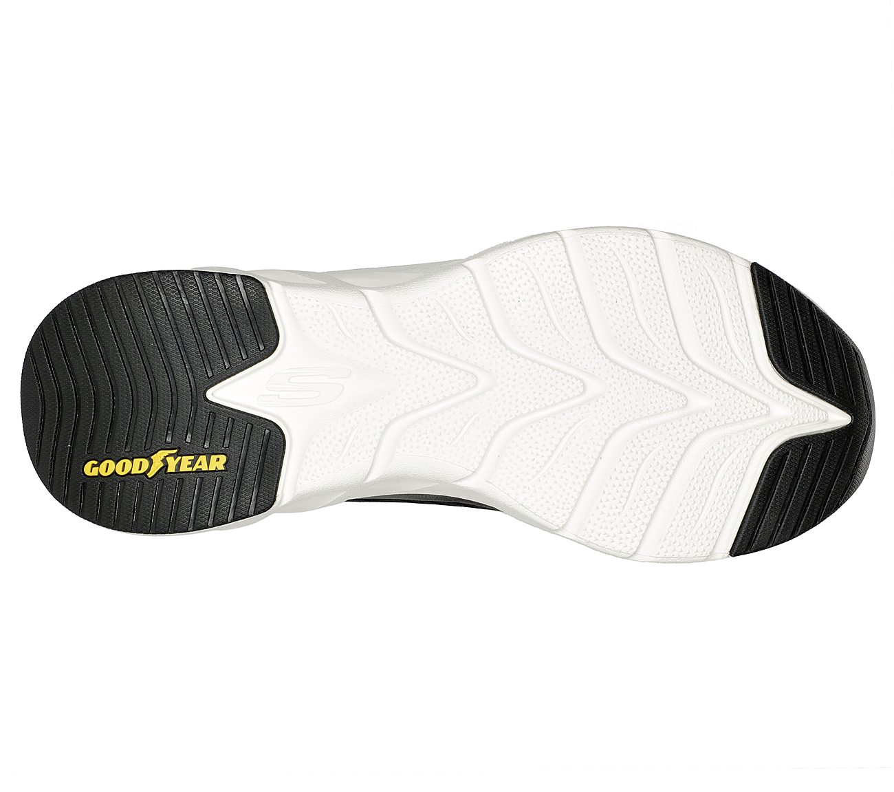 ARCH FIT GLIDE-STEP - KRONOS, BLACK/WHITE Footwear Bottom View