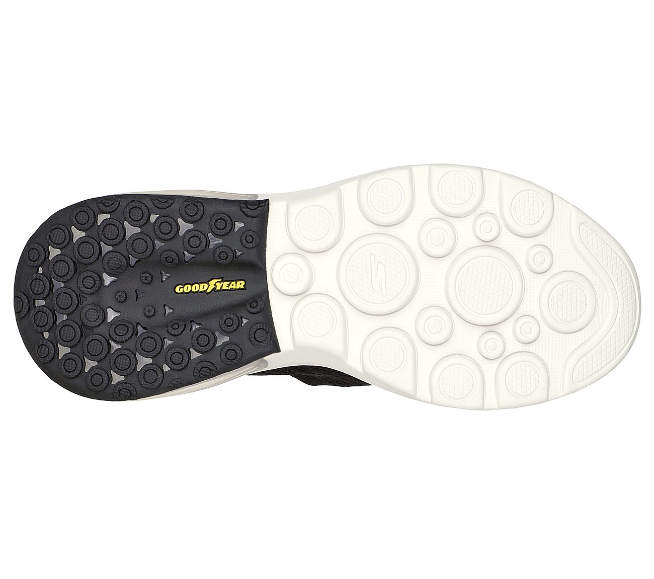 GO WALK AIR 2.0 -OCEAN STRIPE, BLACK/GOLD Footwear Bottom View