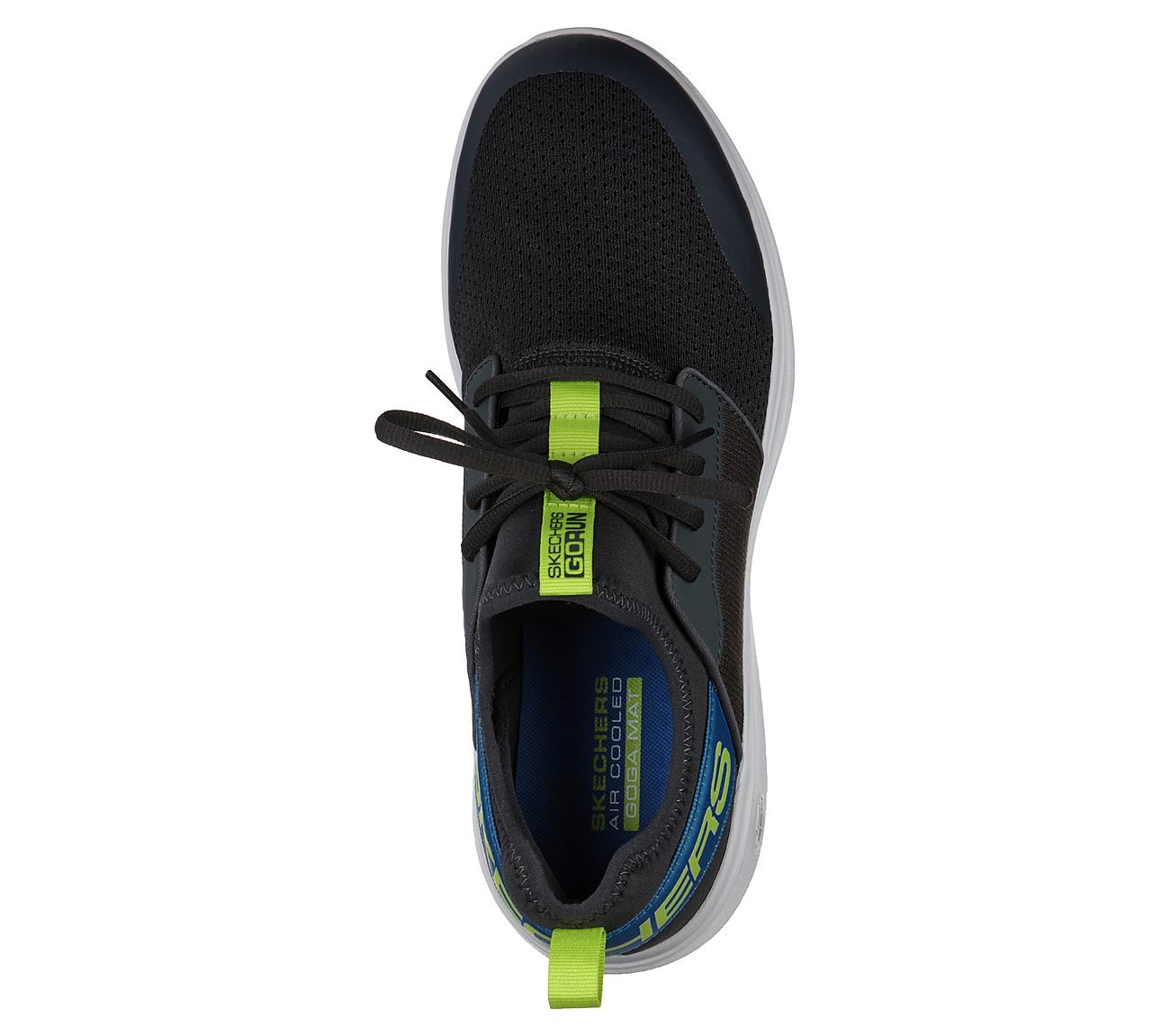 GO RUN FAST - STEADFAST, CHARCOAL/MULTI Footwear Top View