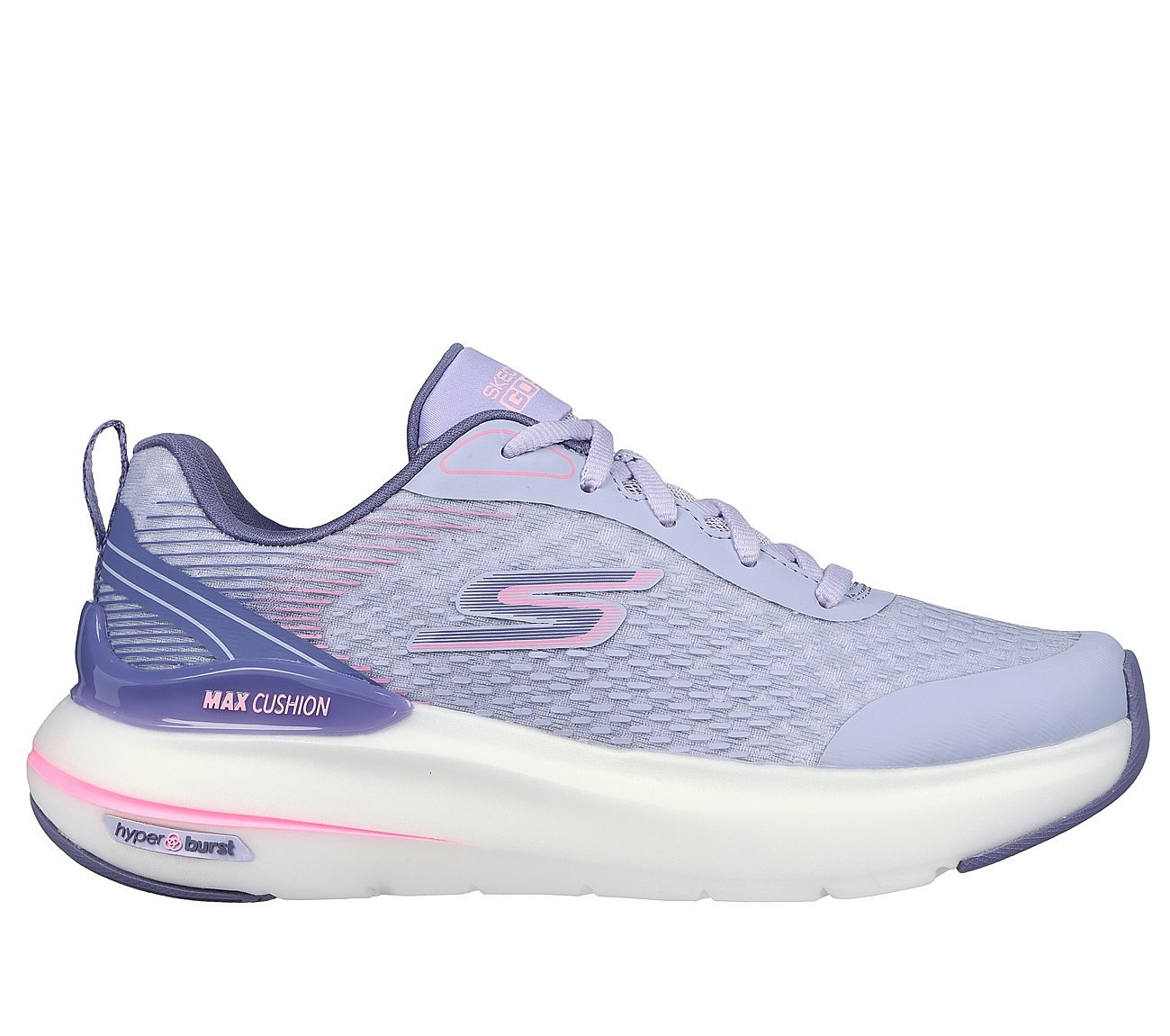 MAX CUSHIONING HYPER BURST, LAVENDER Footwear Lateral View