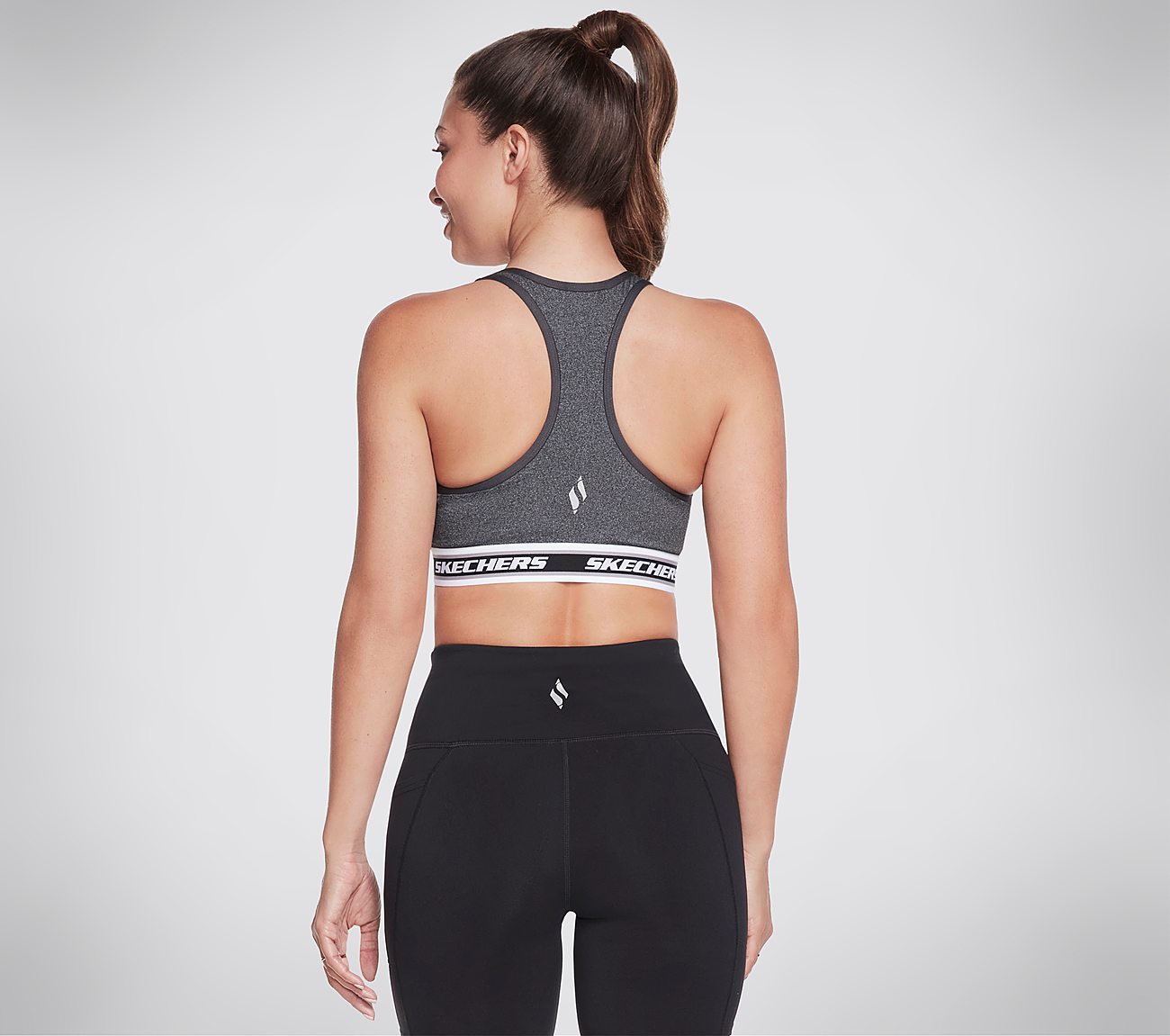 GOFLEX JACQUARD BRA, GGREY Apparel Top View