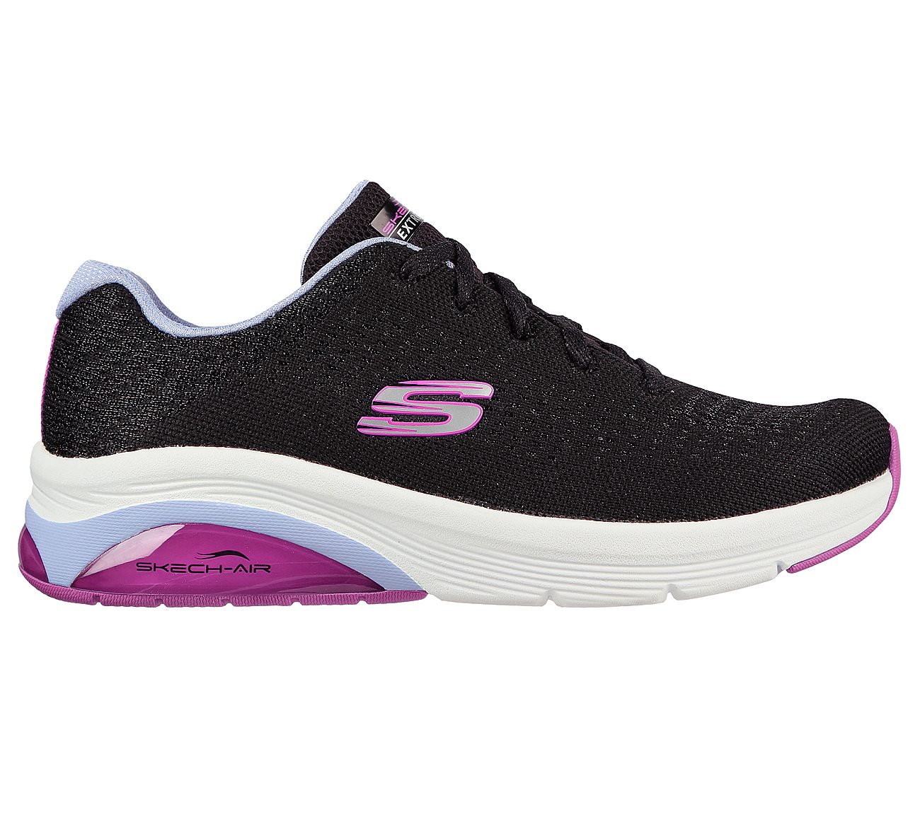 SKECH-AIR EXTREME 2.0-CLASSIC, BLACK/LAVENDER Footwear Right View