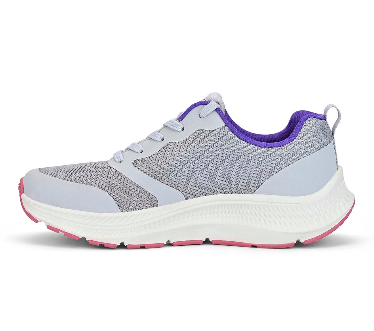 GO RUN CONSISTENT 2, GREY / PURPLE Footwear Left View