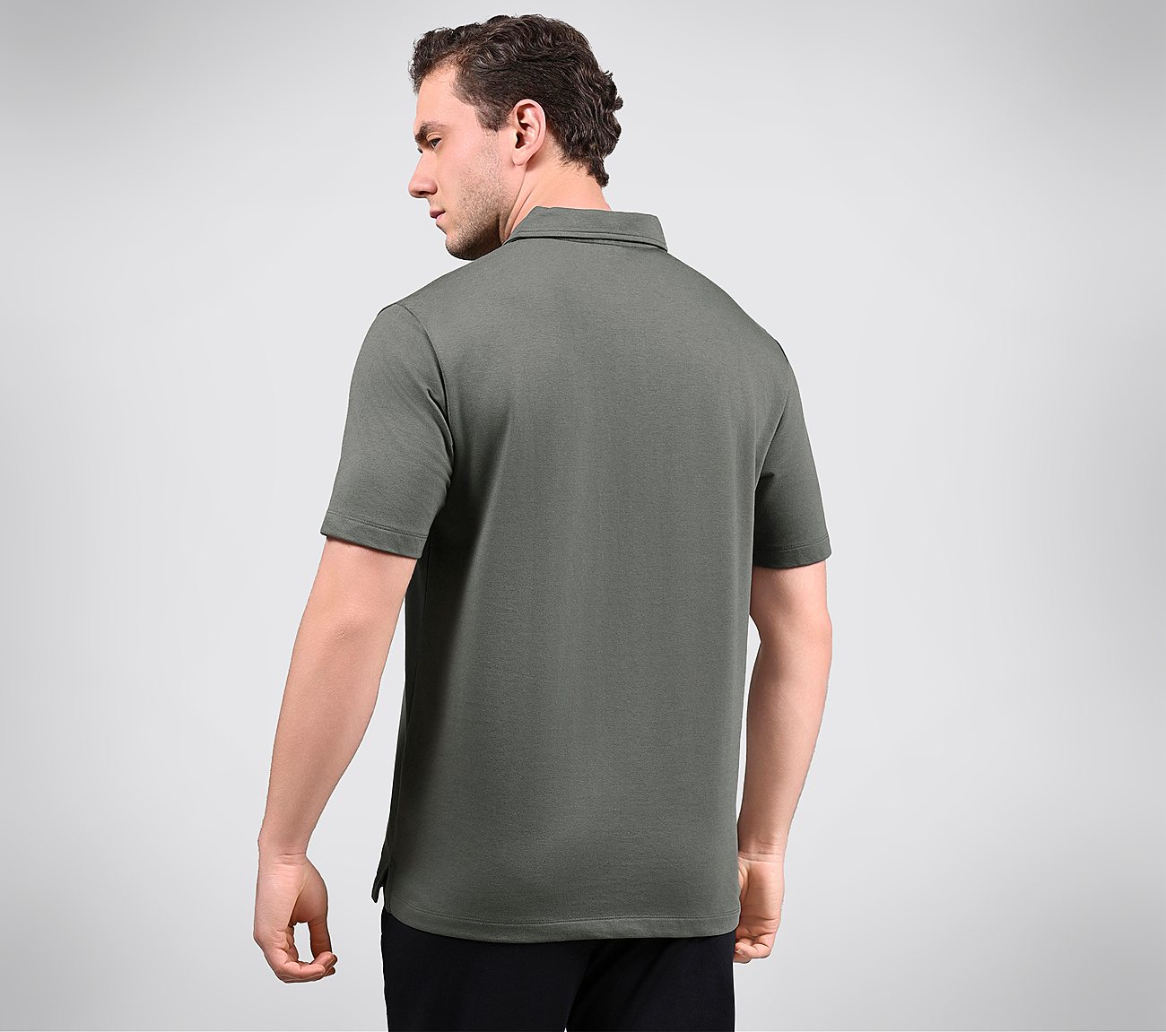 EARTH TERRY POLO, PURPLE/GREY Apparels Right View
