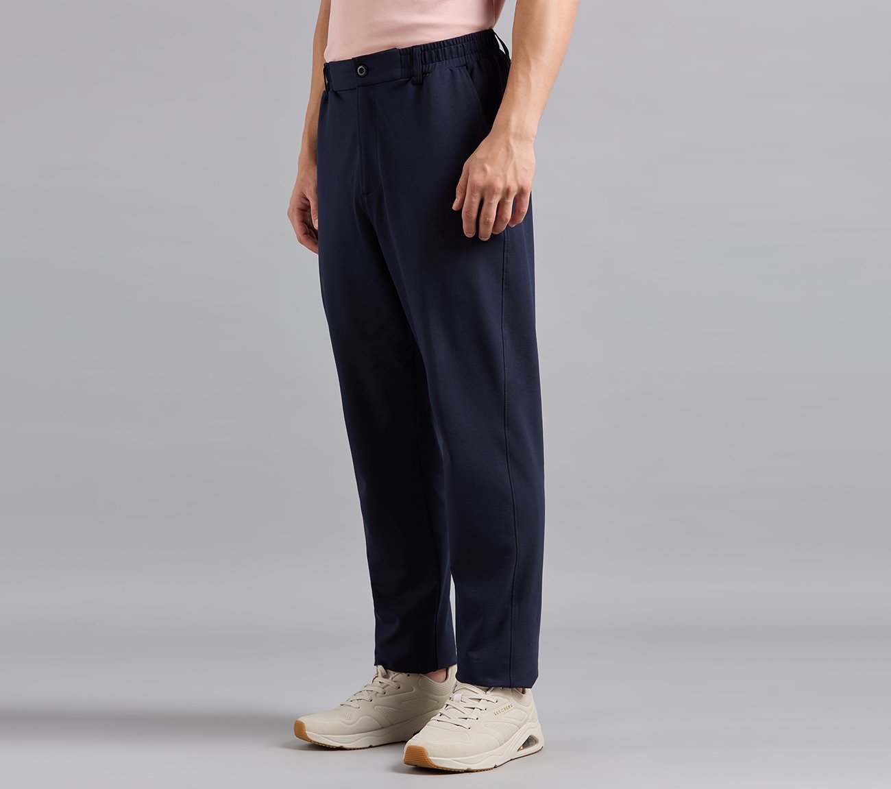 PULL UP APARTMENT PANTS, NAVY Apparels Top View