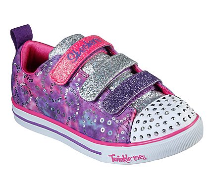 SPARKLE LITE-RAINBOW BRIGHTS, PURPLE MULTI Footwear Lateral View