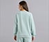 SKECHERS APPLIQUED SWEATSHIRT, OFF WHITE/NAVY