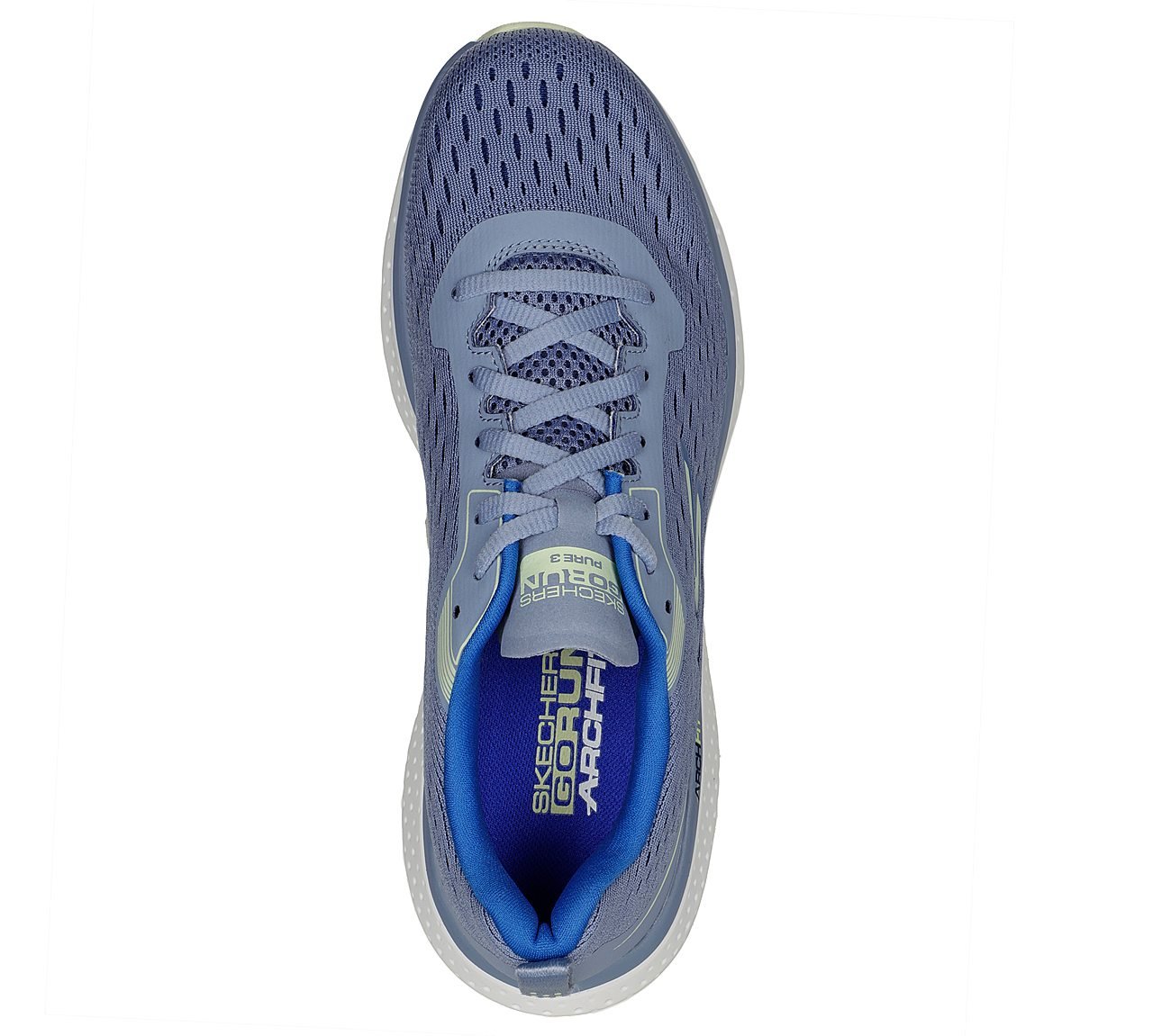 GO RUN PURE 3, SLATE Footwear Top View
