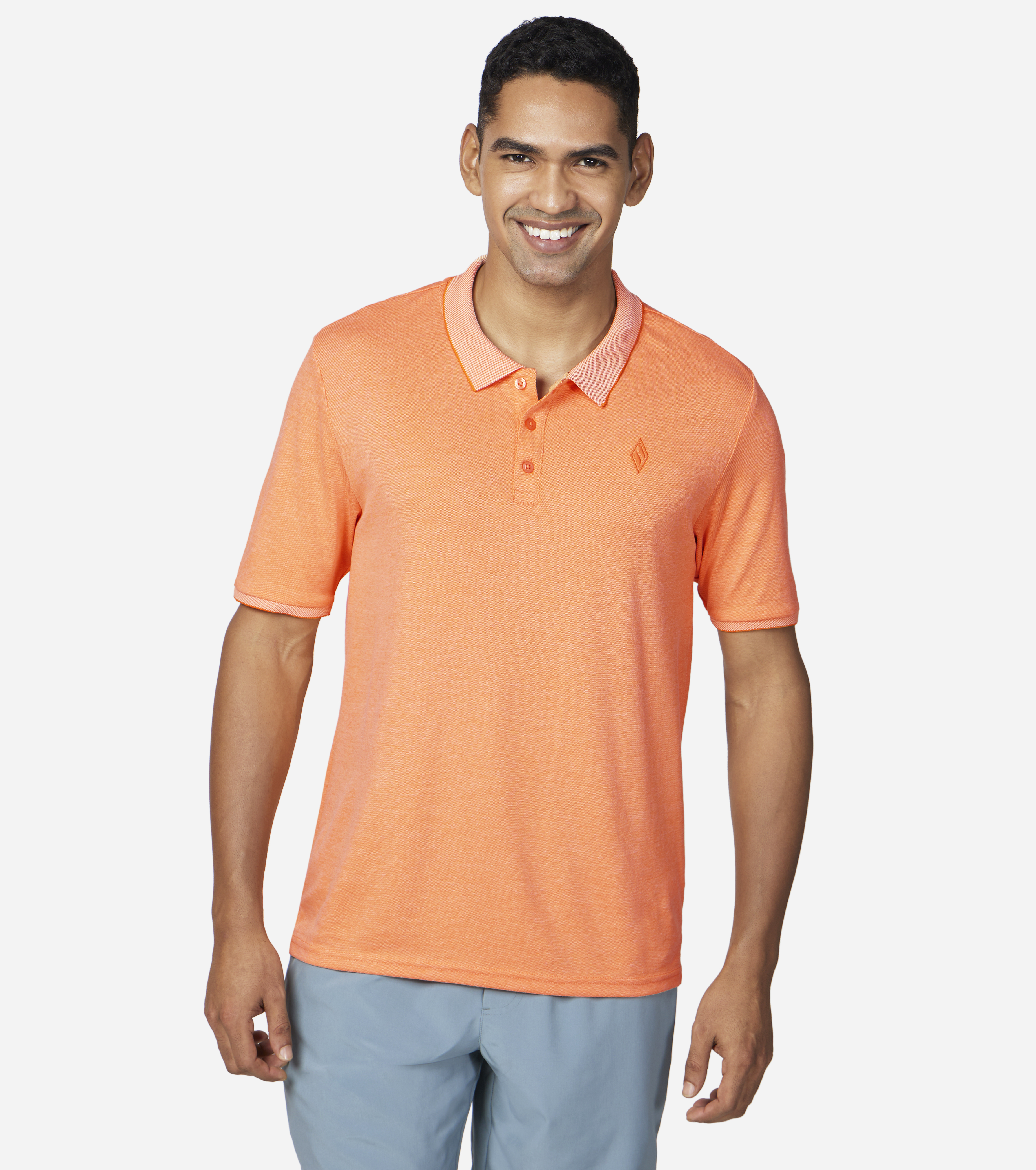 Skechers polo shirt orange discount