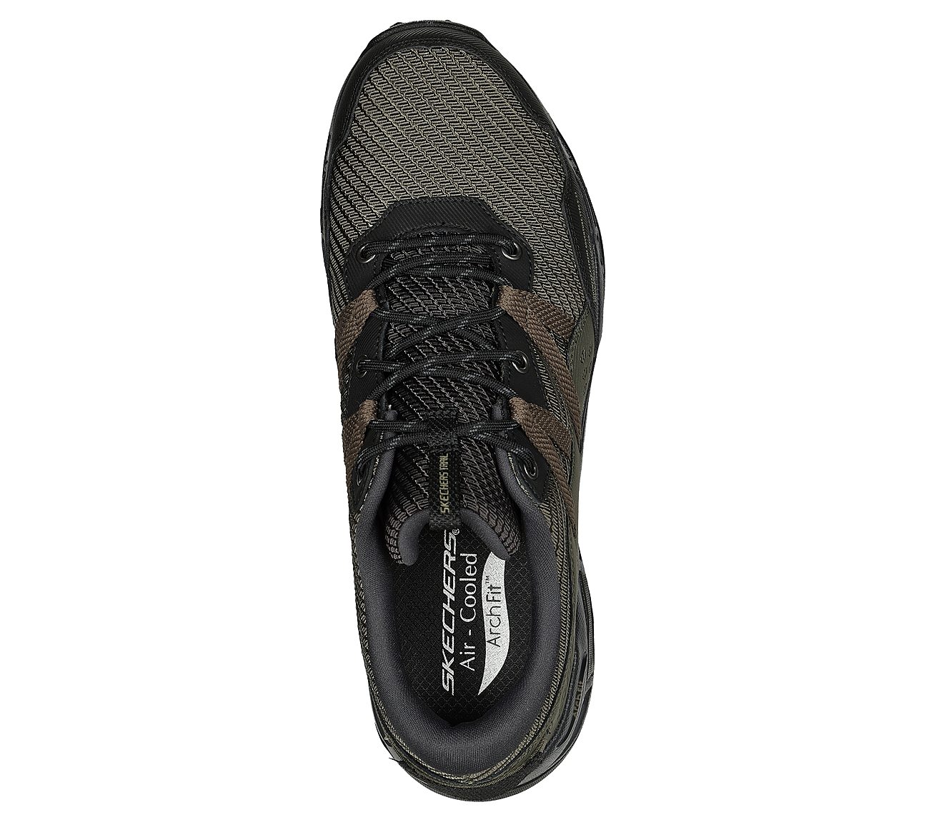 ARCH FIT GLIDE-STEP TRAIL, OLIVE/BLACK Footwear Top View