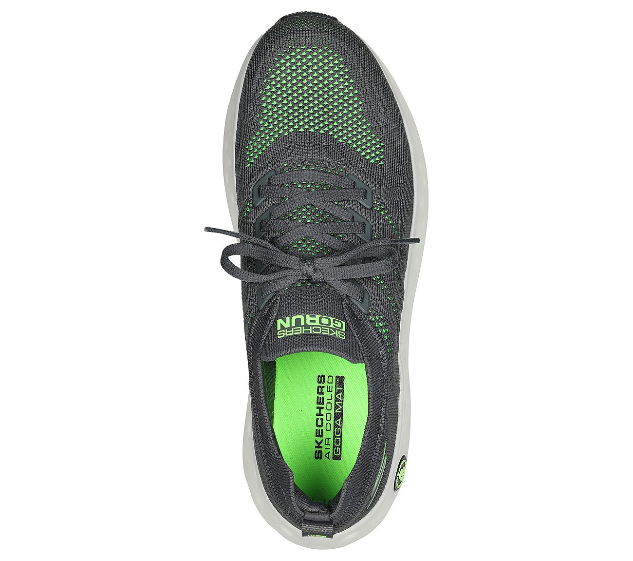MAX CUSHIONING HYPER CRAZE, CHARCOAL/LIME Footwear Top View