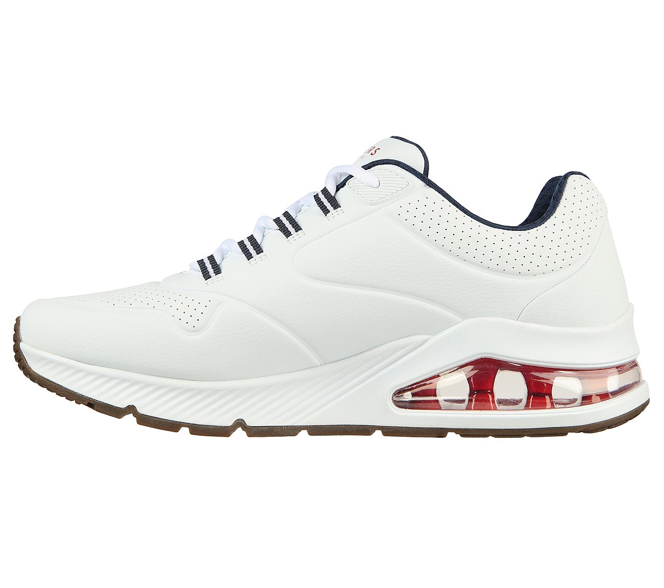 UNO 2, WHITE/NAVY/RED Footwear Left View