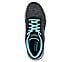 GO WALK 5-TRUE, BLACK/AQUA Footwear Top View