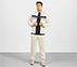 PERFORMANCE TRACK PANT, NATURAL/GREY Apparel Right View