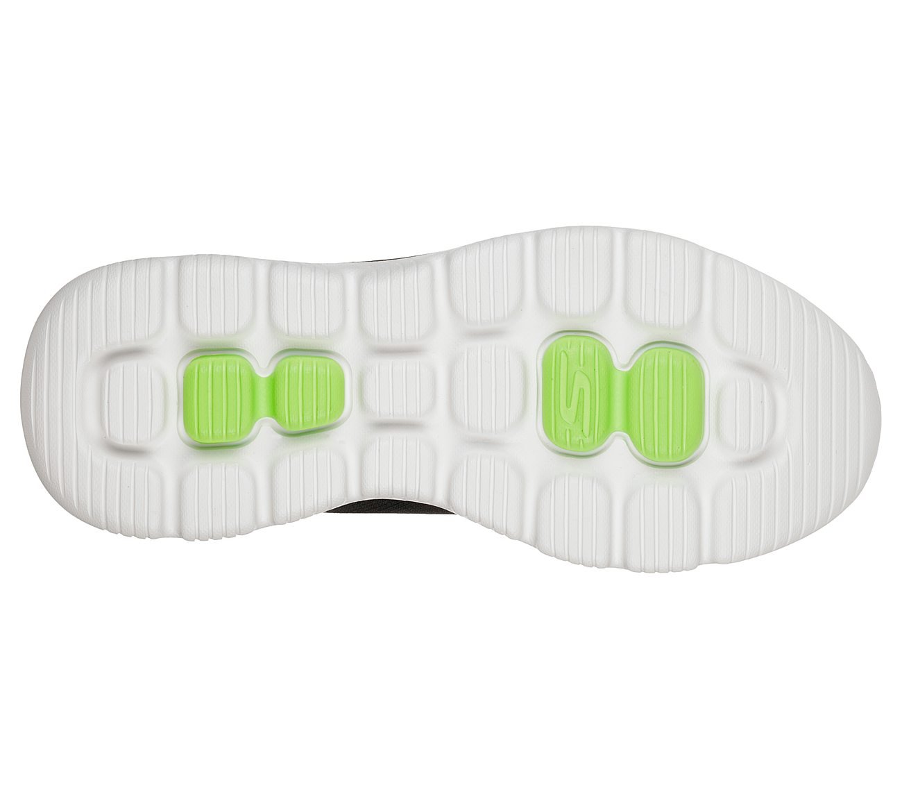 GO WALK EVOLUTION ULTRA-INTER, BLACK/GREEN Footwear Bottom View