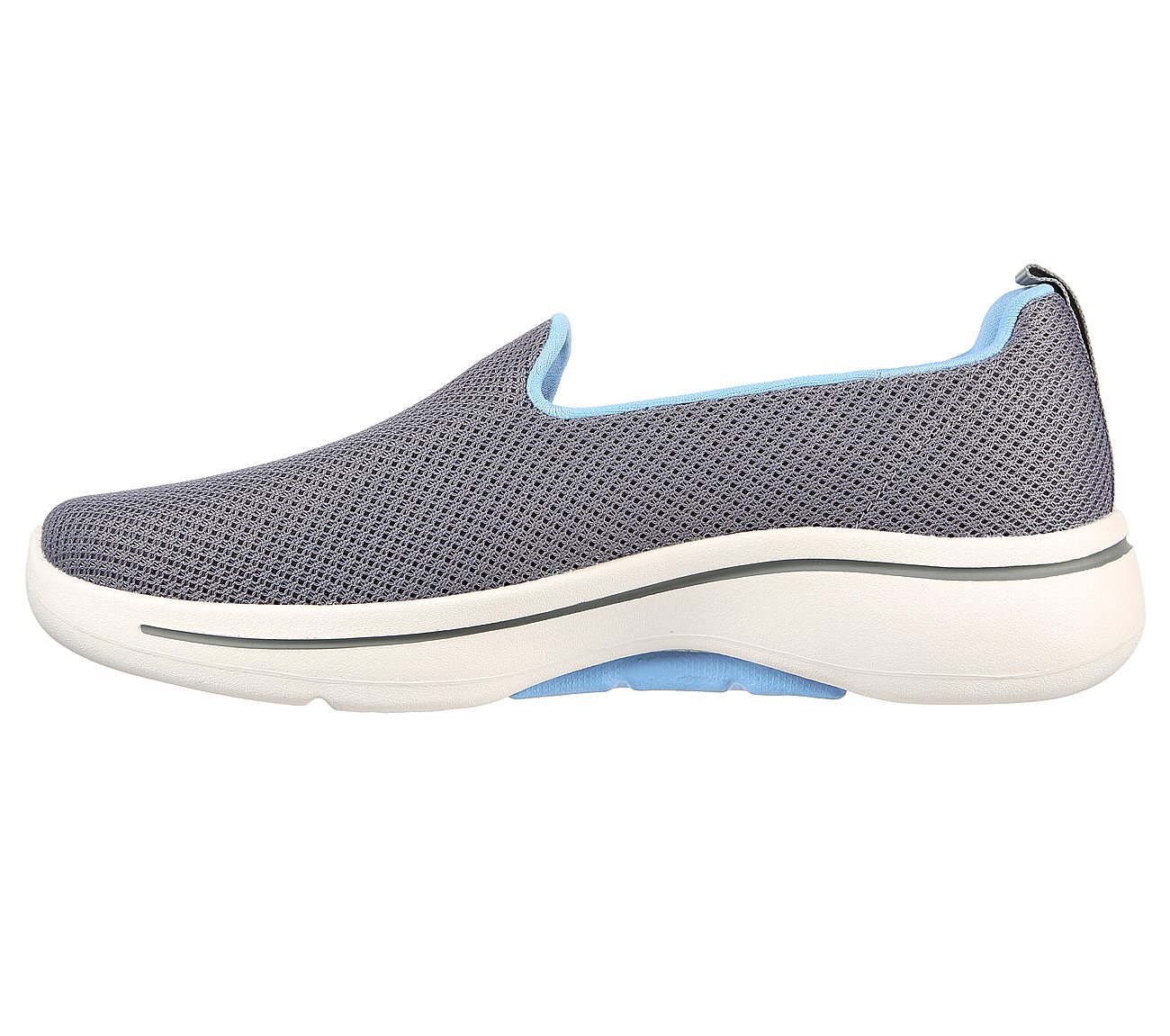 GO WALK ARCH FIT - GRATEFUL, GREY/BLUE Footwear Left View