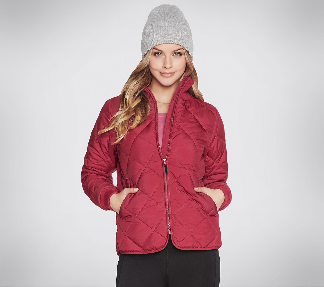 UNPACK PUFFER JACKET, RASPBERRY Apparels Lateral View