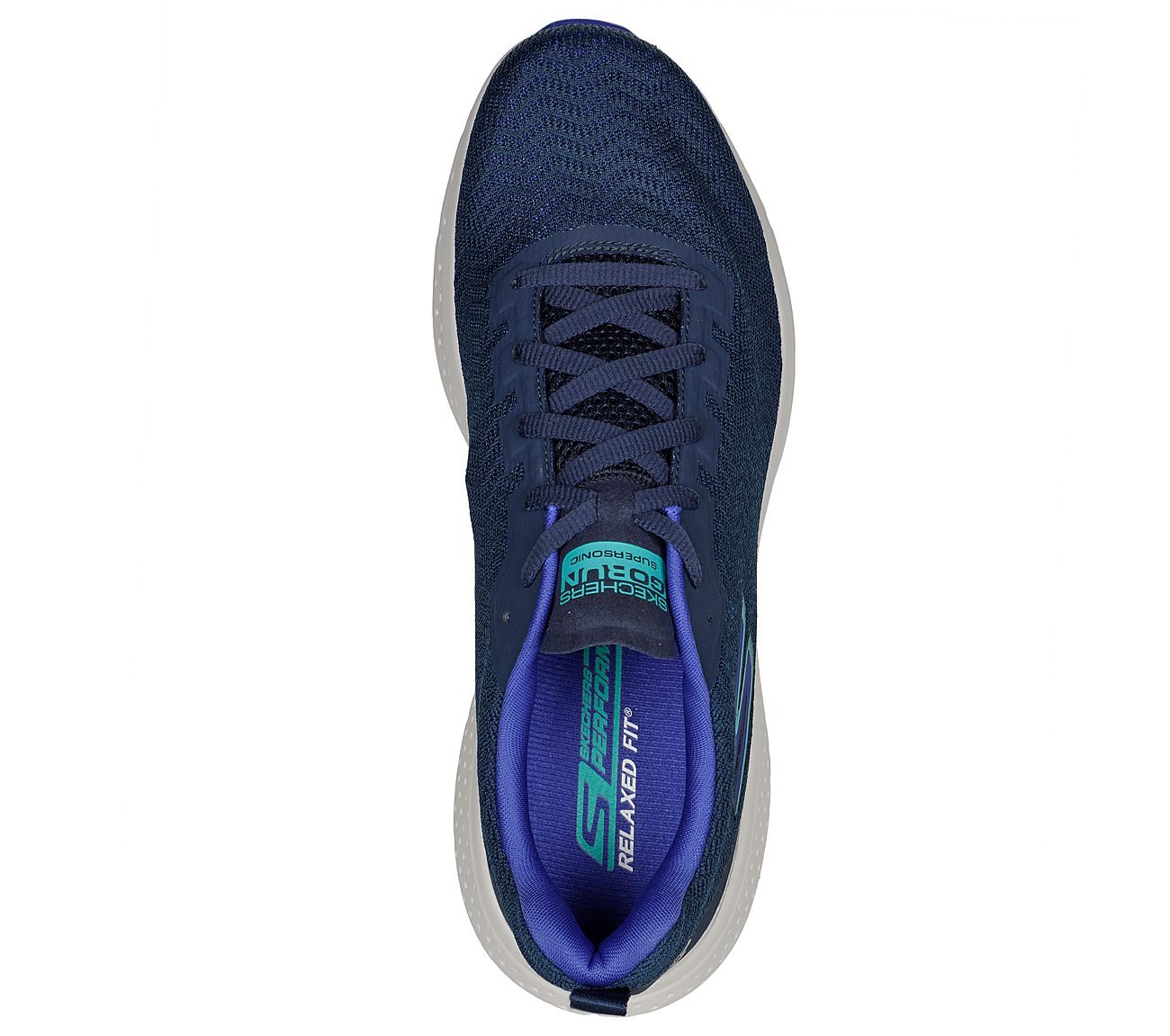 GO RUN SUPERSONIC, NNNAVY Footwear Top View