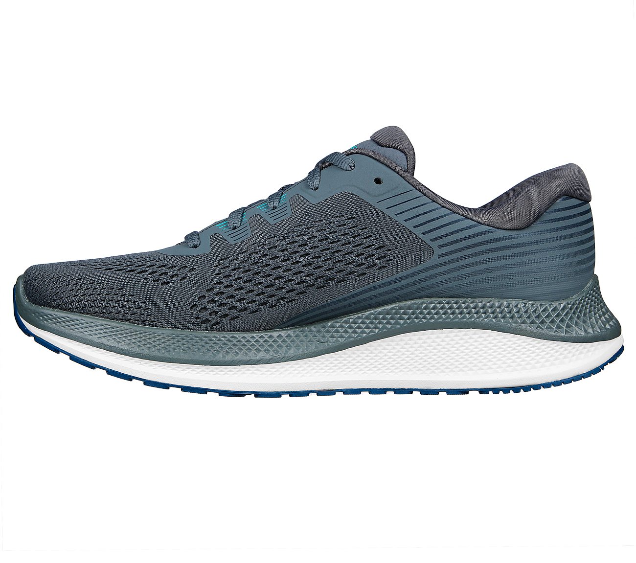 GO RUN PERSISTENCE, CHARCOAL/BLUE Footwear Left View