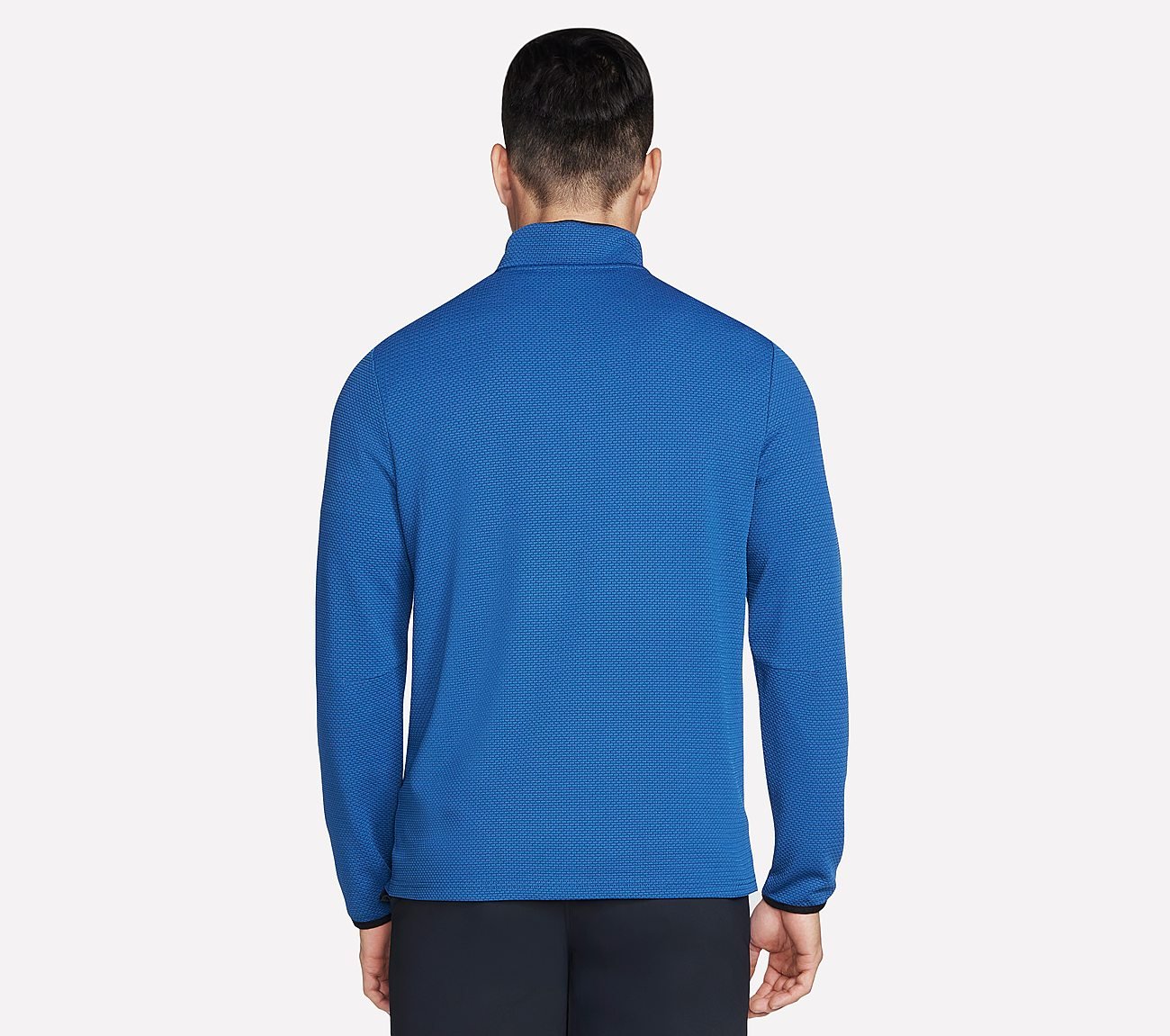 SKECH-KNITS BURST 1/4 ZIP, ROYAL Apparels Top View