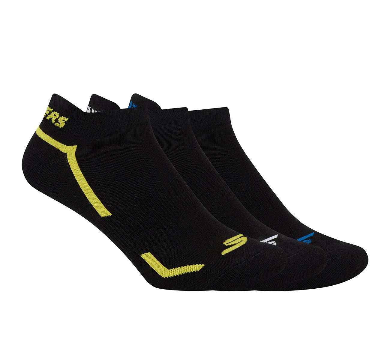 3PK MENS NON TERRY LOW CUT, BLACK Accessories Lateral View