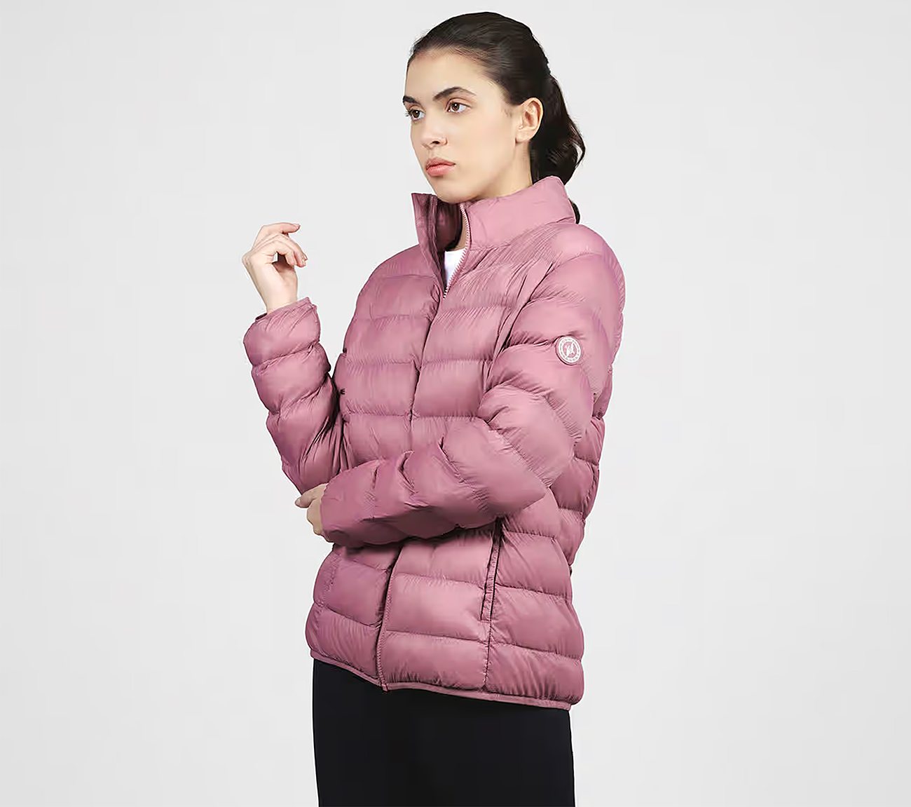PUFFER FZ JACKET, PURPLE/YELL