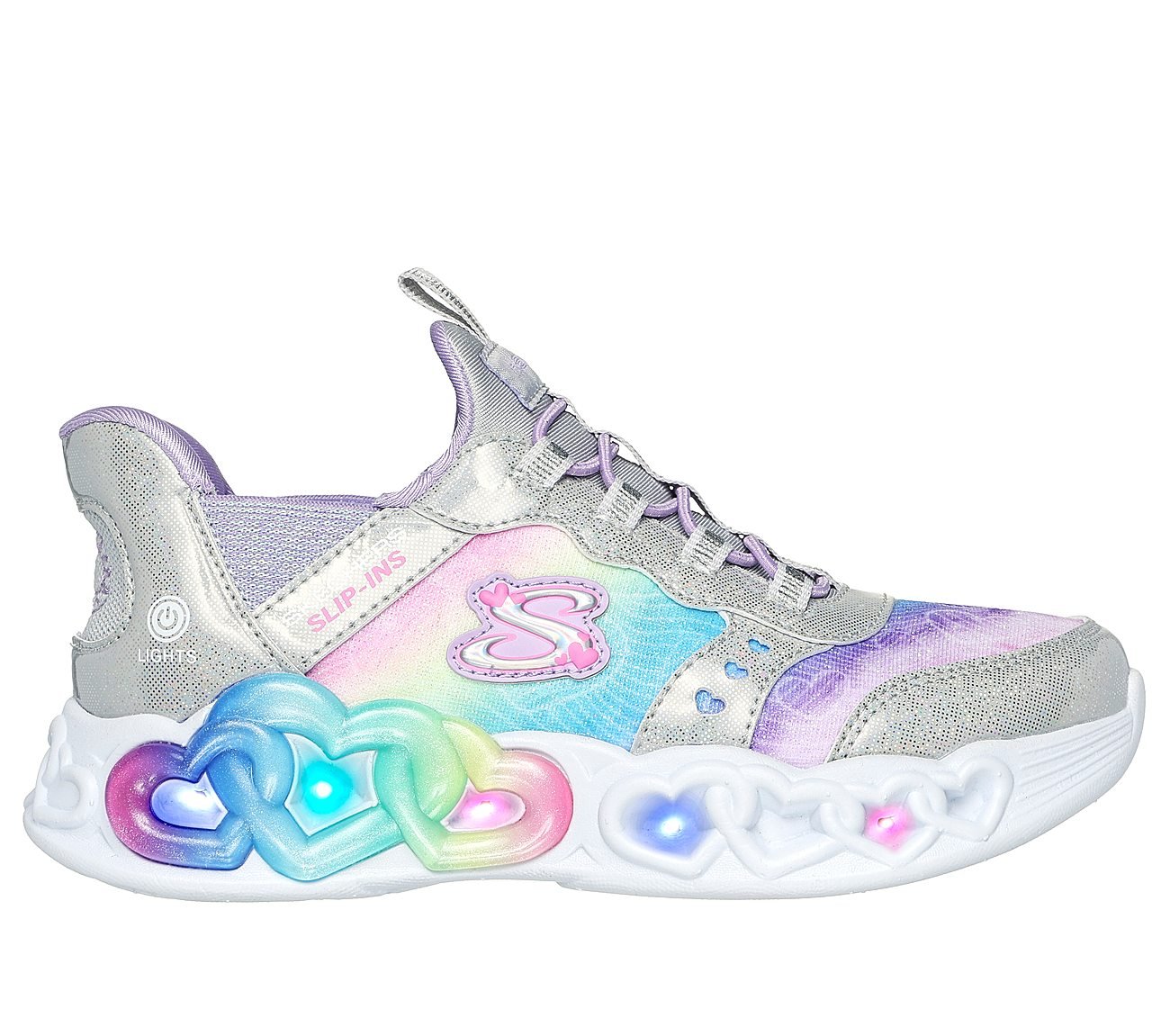 INFINITE HEART LIGHTS - ETERN, SILVER/MULTI Footwear Right View