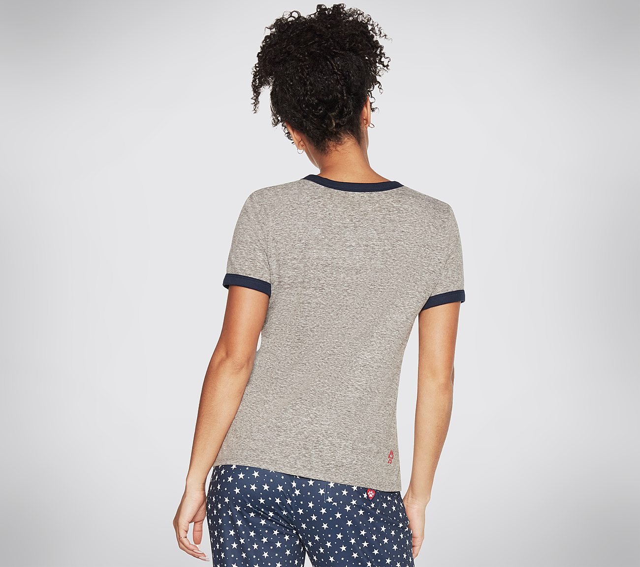 BOBS RWB RINGER T-SHIRT, GREY Apparels Top View