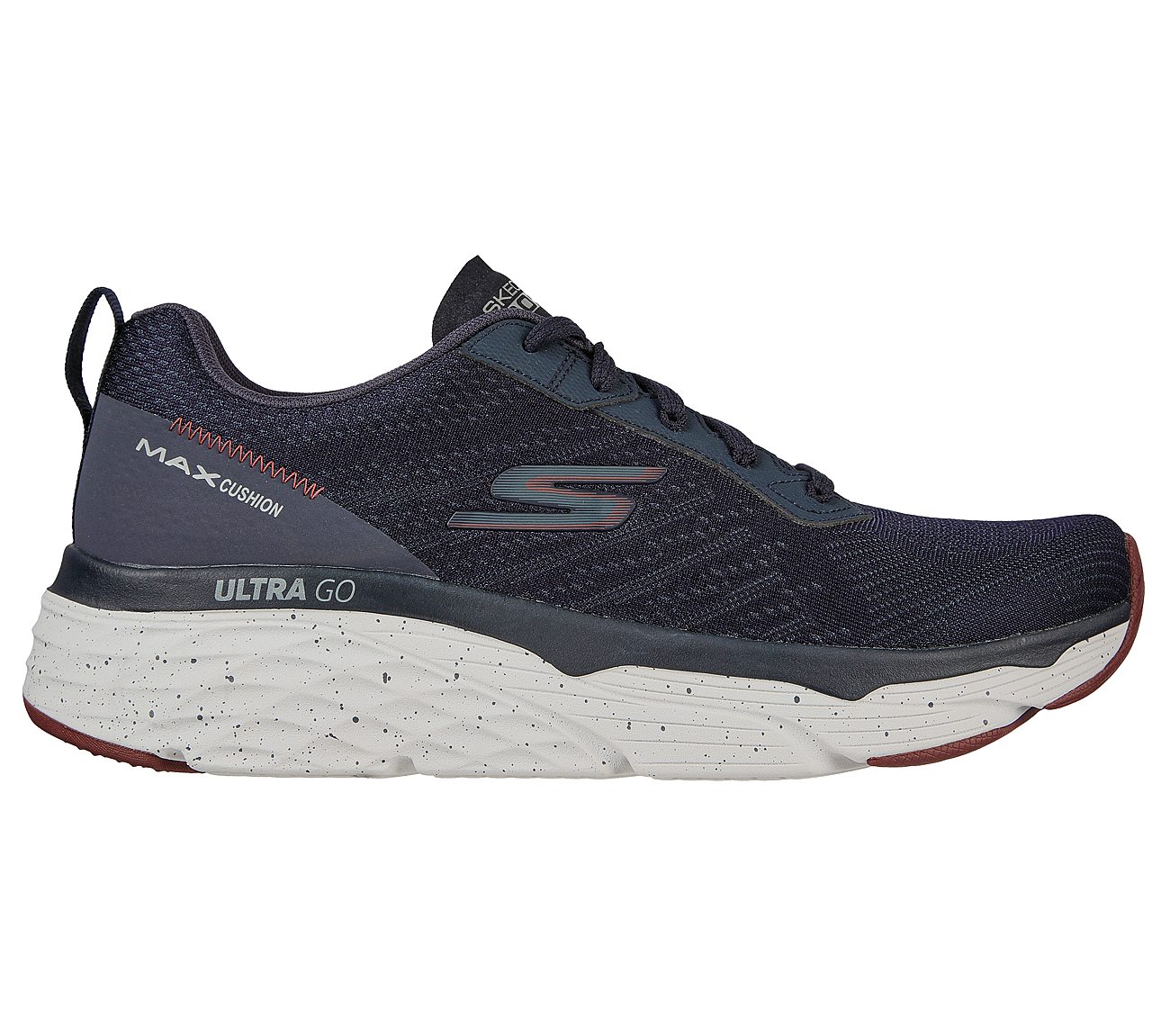MAX CUSHIONING ELITE - LIMITL, NAVY/RED Footwear Lateral View