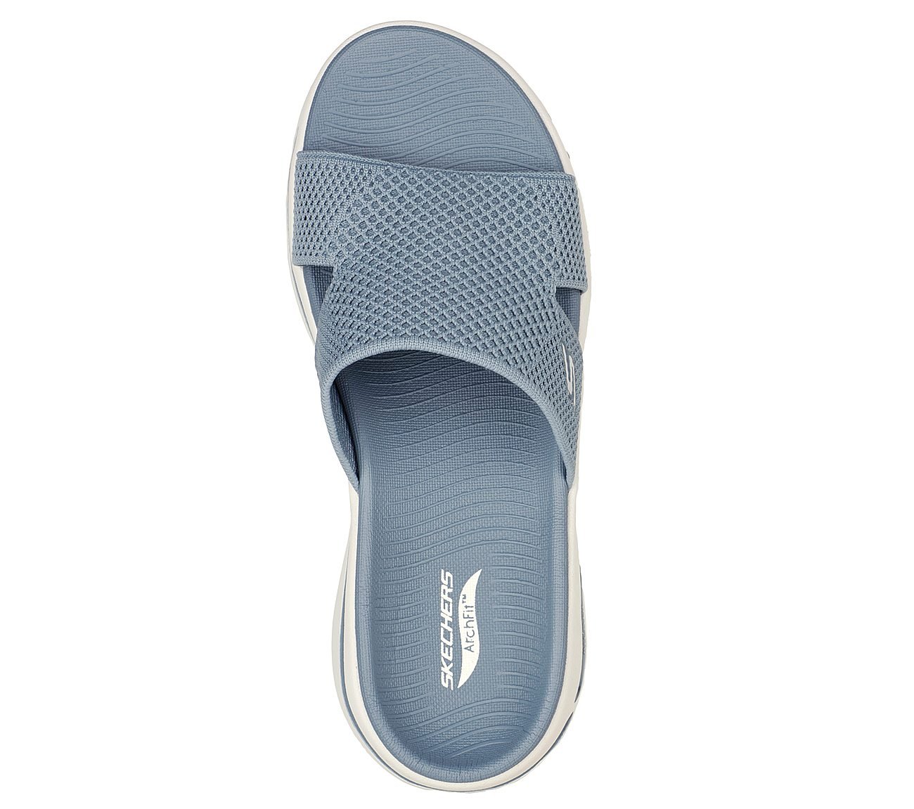 GO WALK ARCH FIT SANDAL - WOR, BLUE Footwear Top View