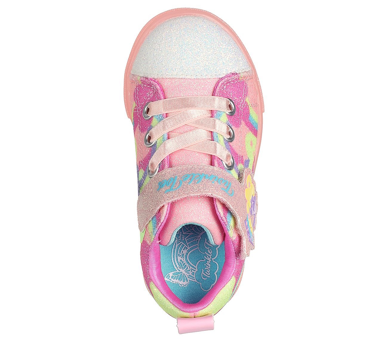 TWINKLE TOES: TWINKLE SPARKS ICE 2.0 - SHIMMERING, CORAL MULTI TRIM Footwear Top View