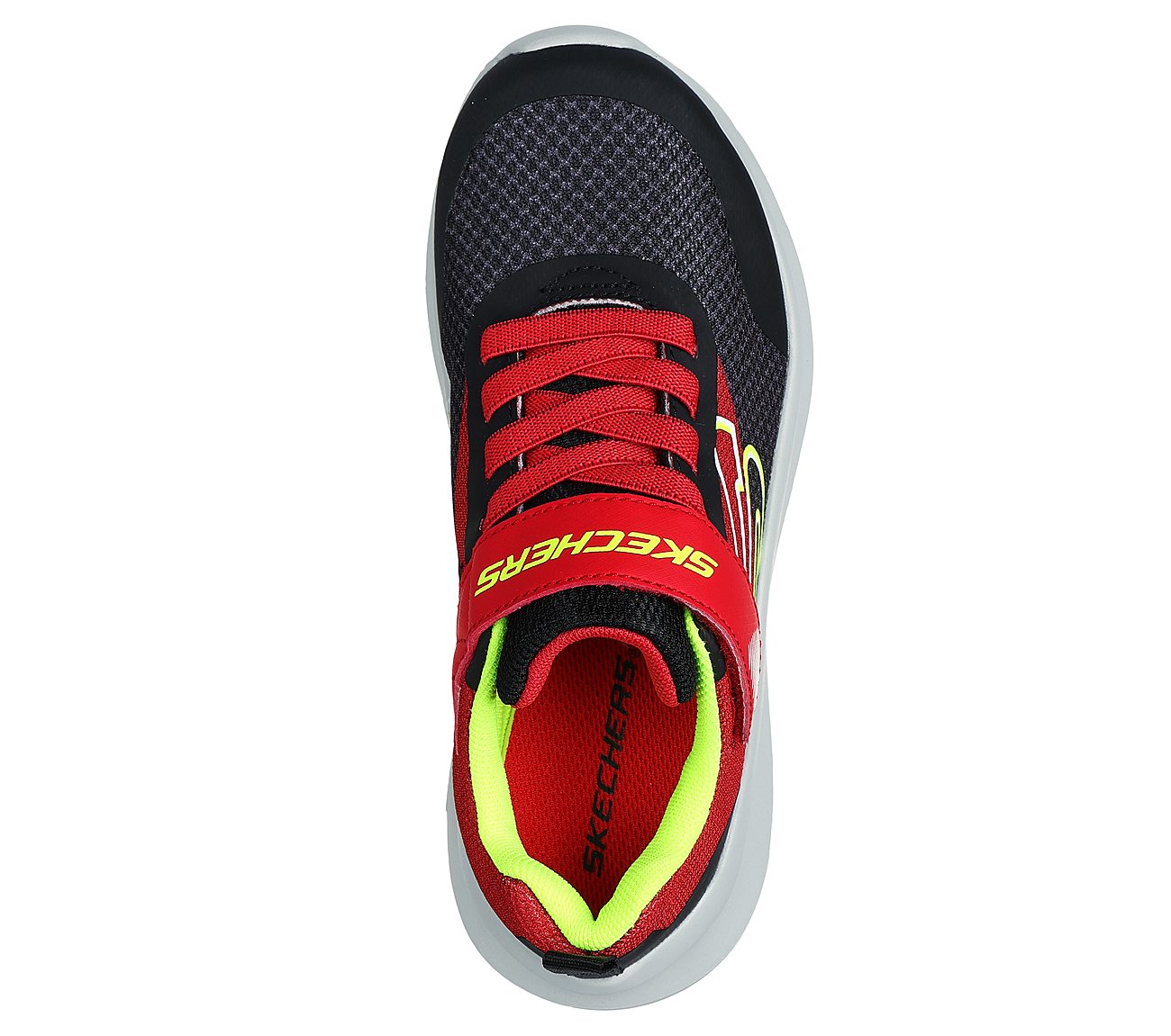 SKECH FAST - SOLAR-SQUAD, RED/BLACK Footwear Top View