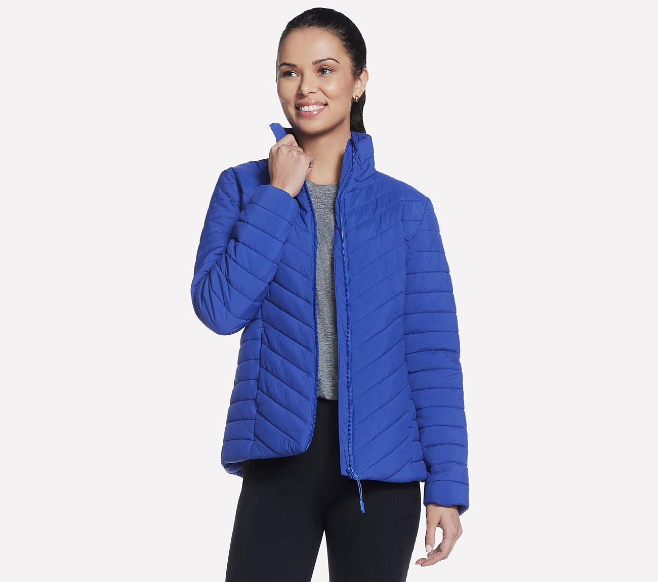 GOSHIELD EVERYDAY JACKET, GUN METAL/ROYAL Apparels Lateral View