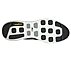 GO RUN 7+, BLACK/GREY Footwear Bottom View