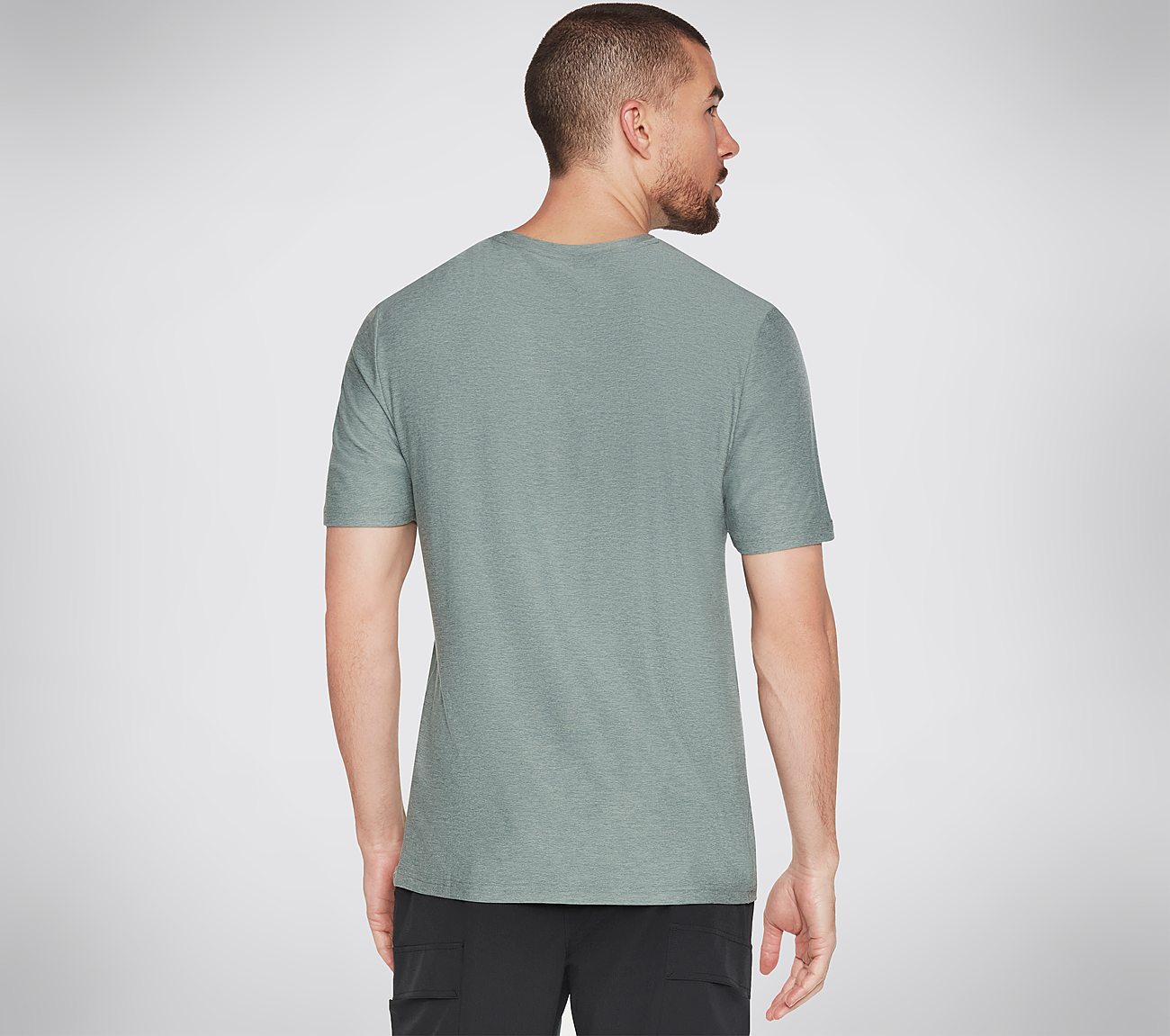 GODRI ALL DAY TEE, TEAL/BLUE Apparels Top View