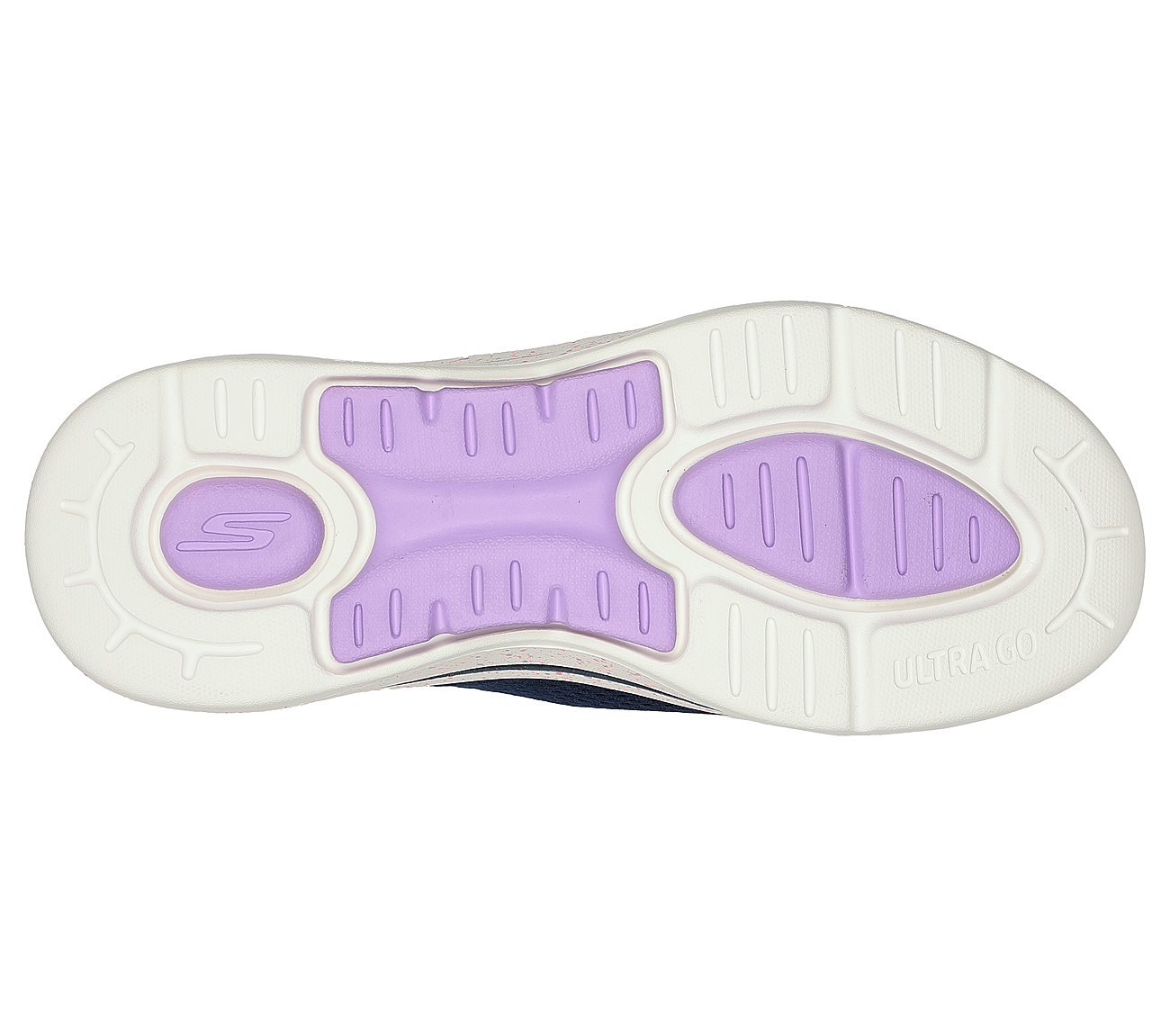 GO WALK ARCH FIT, NAVY/LAVENDER Footwear Bottom View