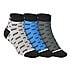 3PK MENS AOP NON TERRY ANKLE, BLACK/CHARCOAL/BLUE Accessories Lateral View