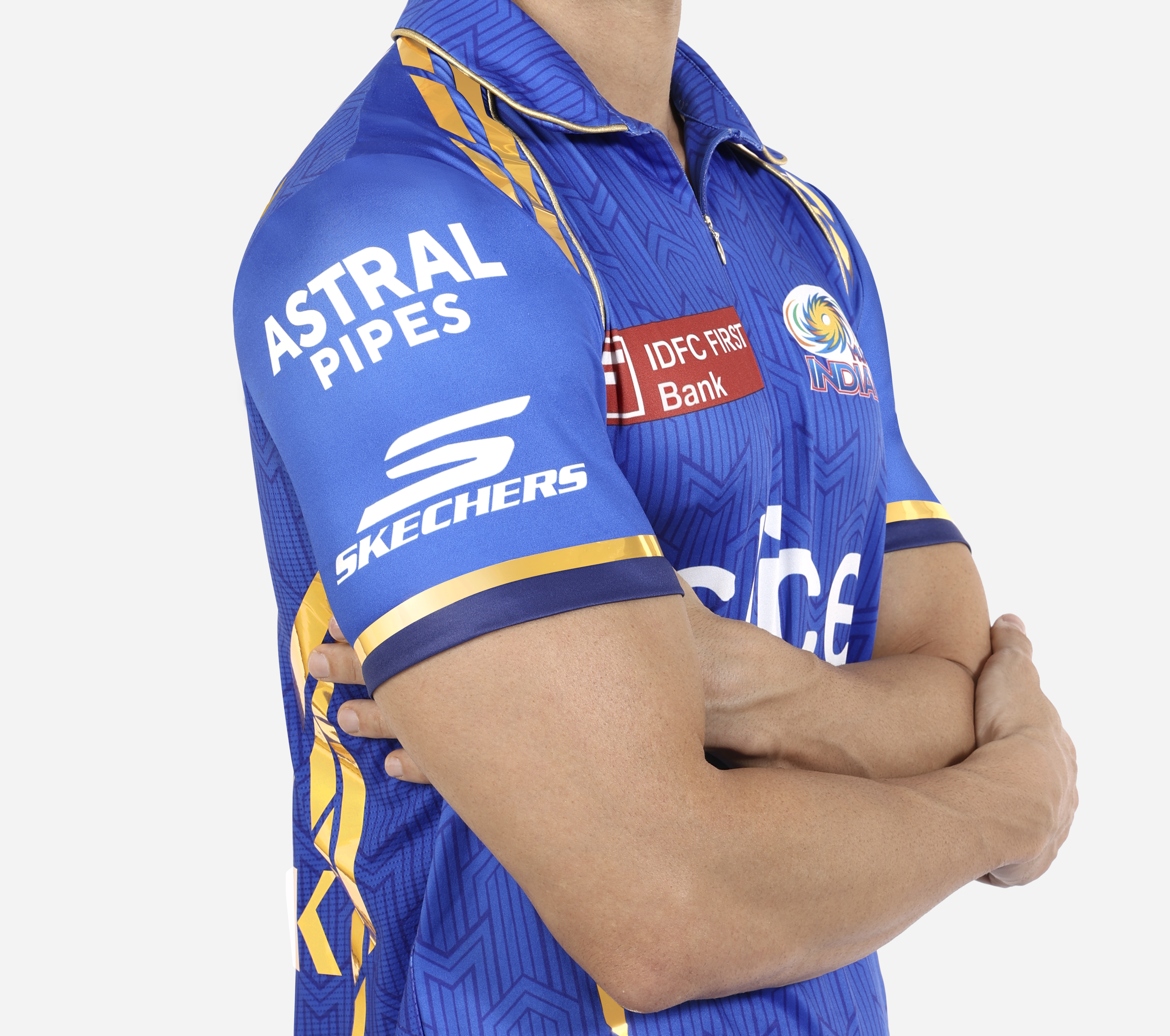 MI: Official Men's Custom Match jersey 2024, ROYAL/NAVY/LIME Apparel Right View