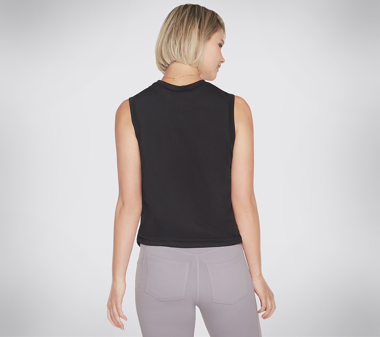 GODRI SERENE TANK, BBBBLACK Apparels Top View