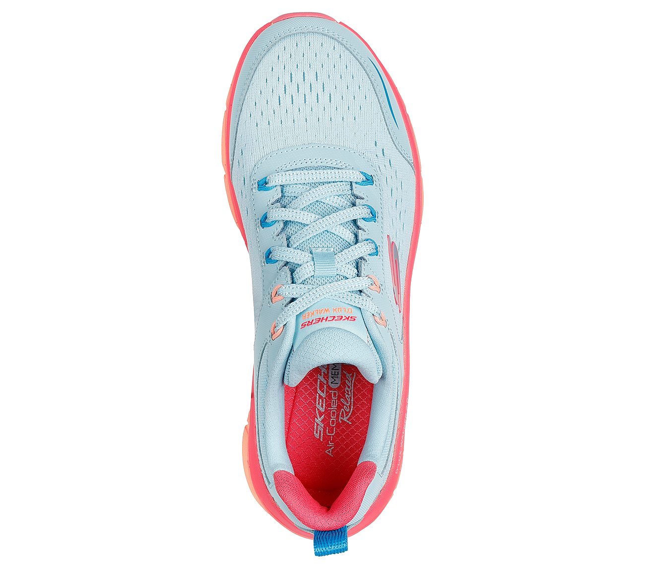 D'LUX WALKER 2.0-NEON SITES, AQUA/MULTI Footwear Top View